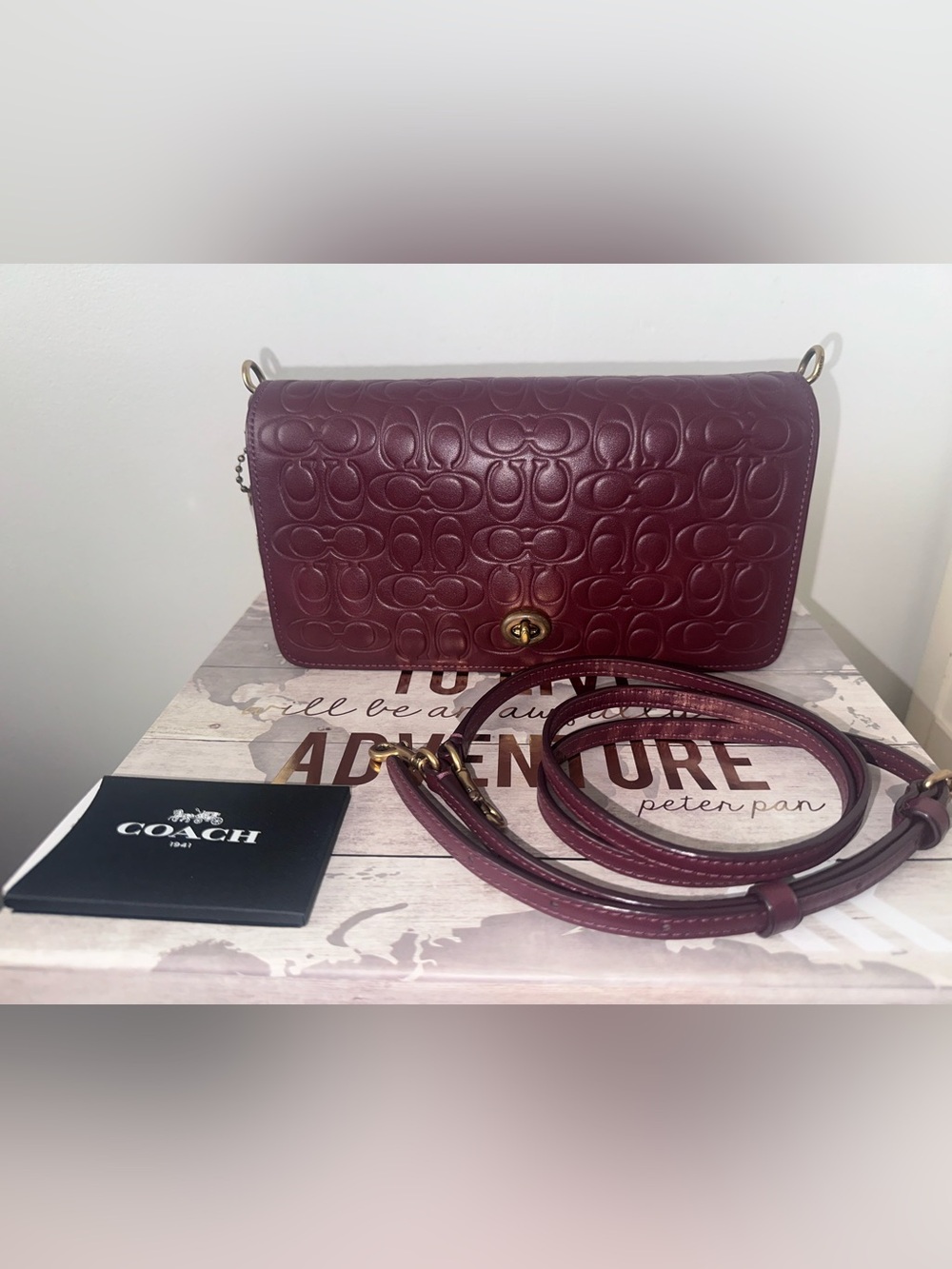 Coach Signature Leather Dinky in Bordeaux!